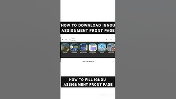 Ignou Assignment Front Page Download | How to fill up ignou assignment front page?#ignou2025 #ignou