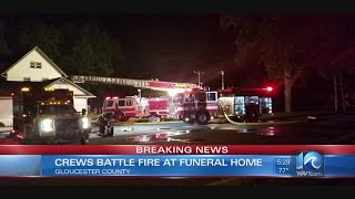 Gloucester Volunteer Fire & Rescue respond to fire at Andrews Funeral Home