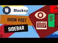 Enable the sidebar for a post in wordpress blocksy