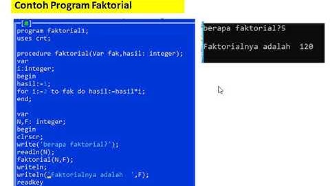 Bahasa Pemrograman Pascal - Prosedur - Part 2