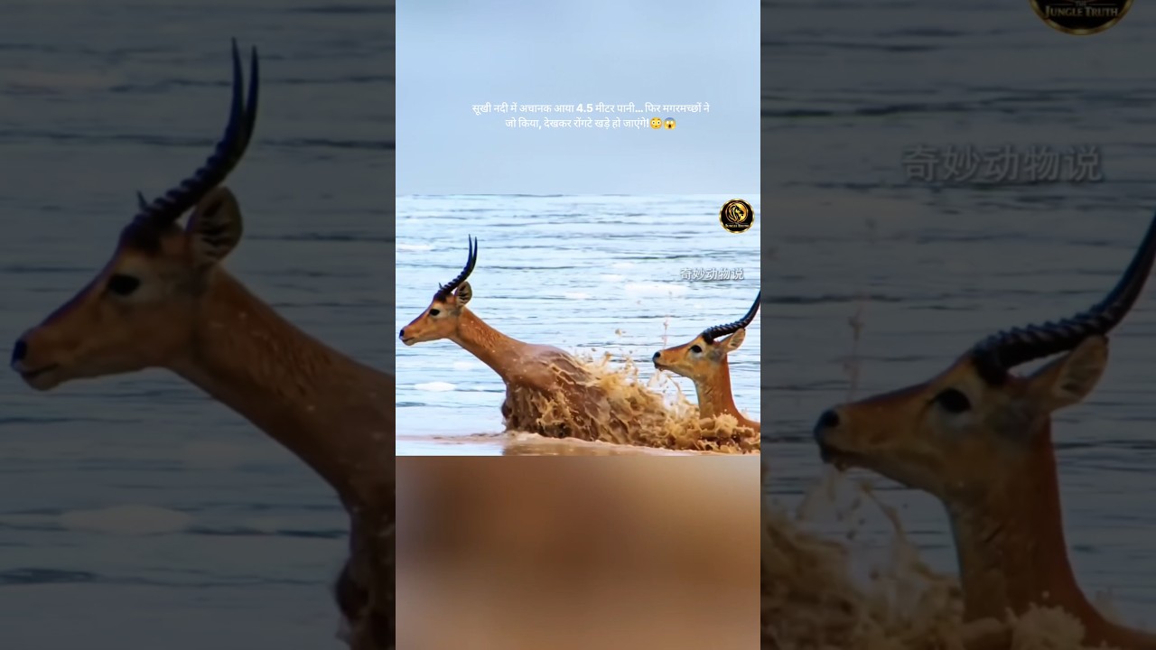 कुछ ही घंटों में सूखी नदी बनी मौत का जाल! फंस गए दर्जनों जानवर…😳😱#shorts #wildlife