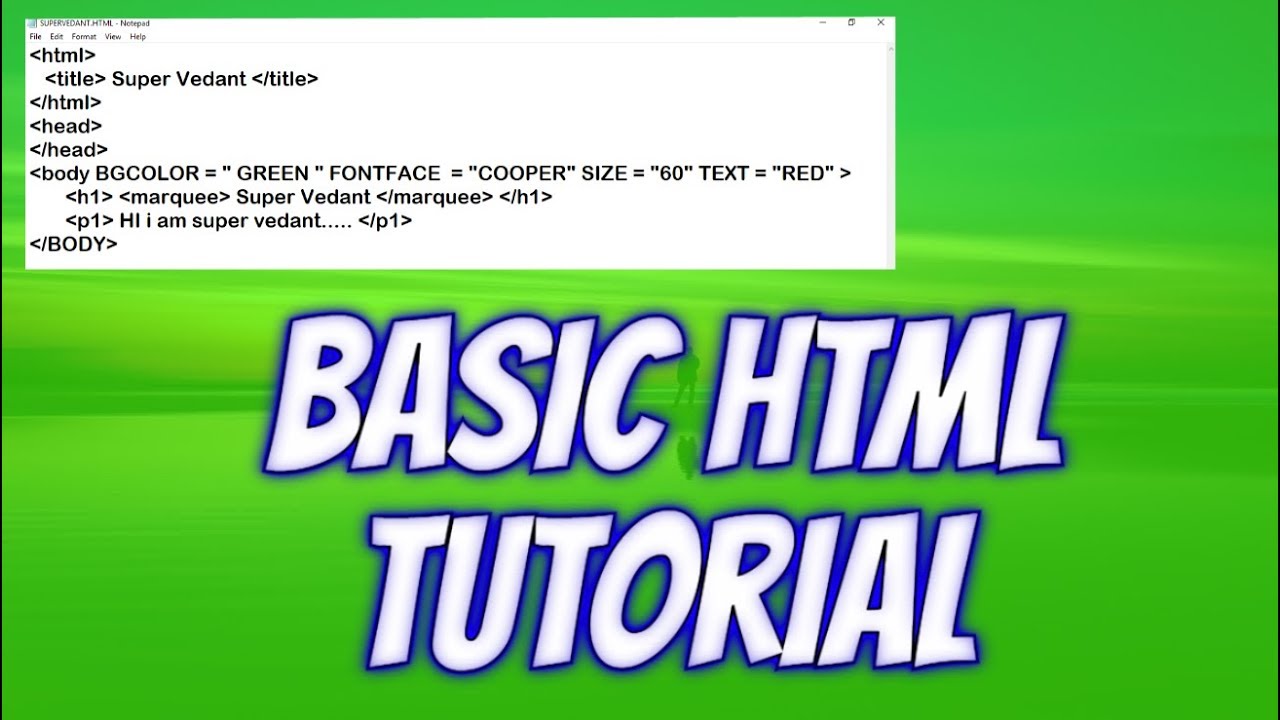 Basic HTML | Tutorial - YouTube