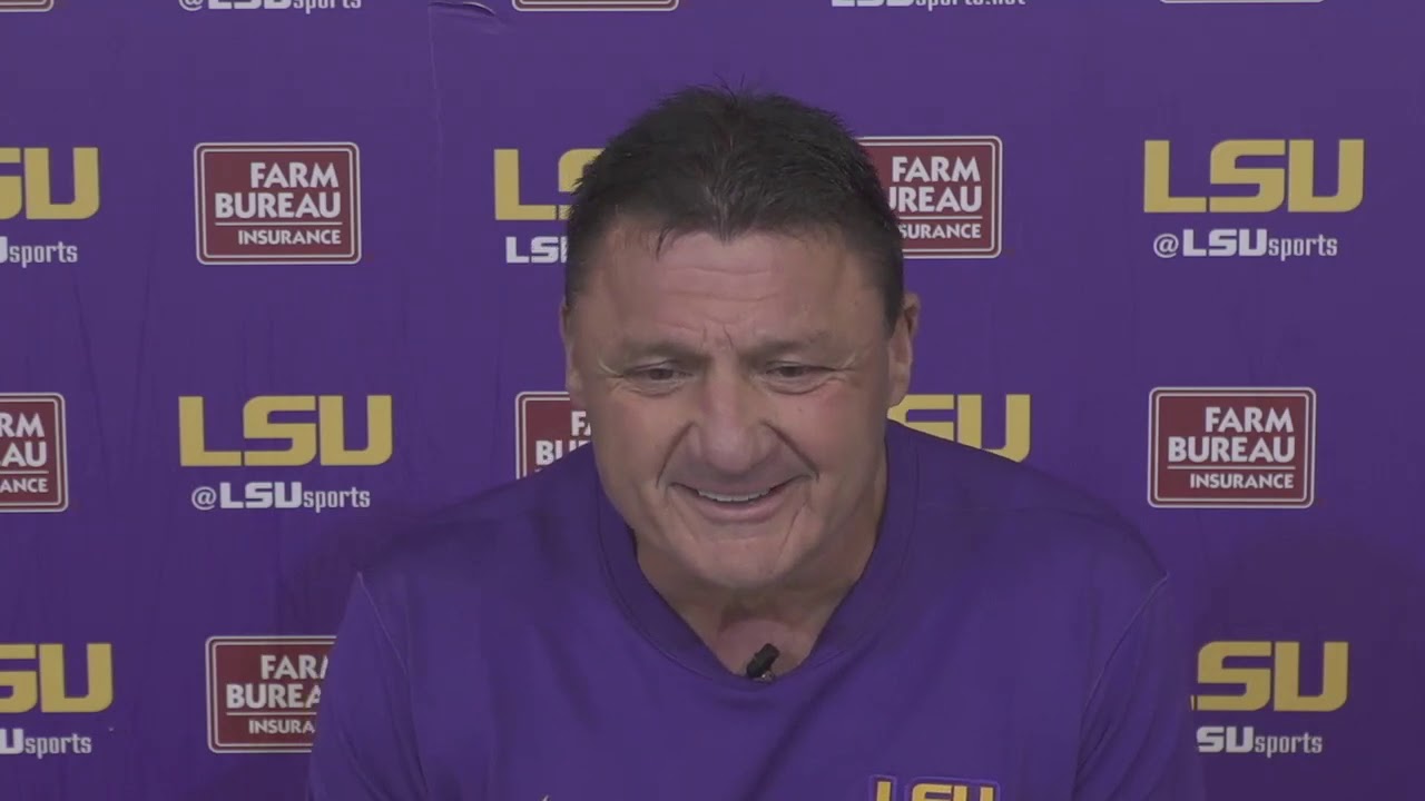 LSU coach Ed Orgeron talks Kayshon Boutte, Max Johnson, defeat of Ole Miss, 2020 season perspective