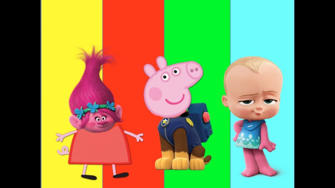 Kids Wrong heads Finger family song Peppa Pig Paw Patrol Boss Baby ...