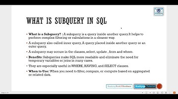 SQL Interview Questions & Answers Part 3 – What is a Subquery in SQL? with Examples #trending 