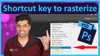 Shortcut key to rasterize in Photoshop screenshot 3