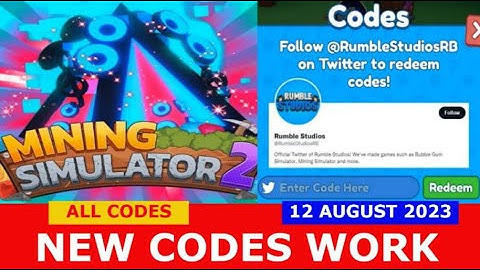 *NEW UPDATE CODES* [UPDATE 50] Mining Simulator 2 ROBLOX | ALL CODES | August 12, 2023