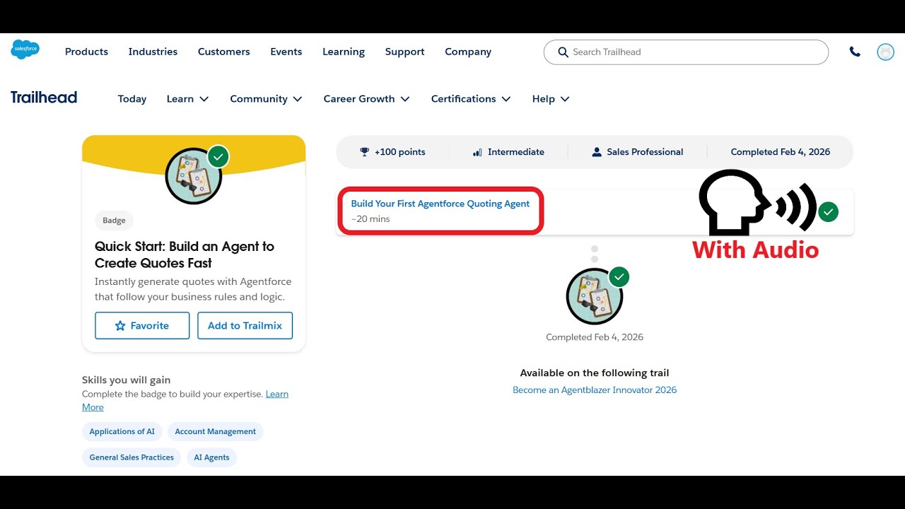 Создайте своего первого агента Agentforce для создания коммерческих предложений | Быстрый старт: ...