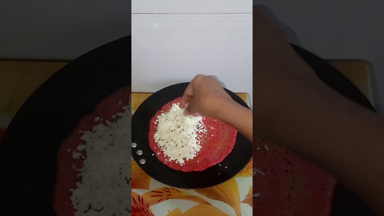 Beetroot Paneer Cheese dosa 