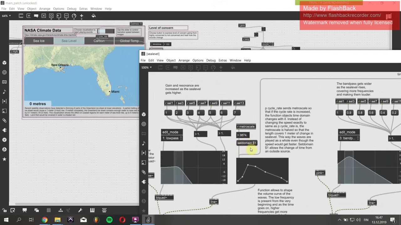 MaxMSP - Global Warming Audiovisual Demonstration