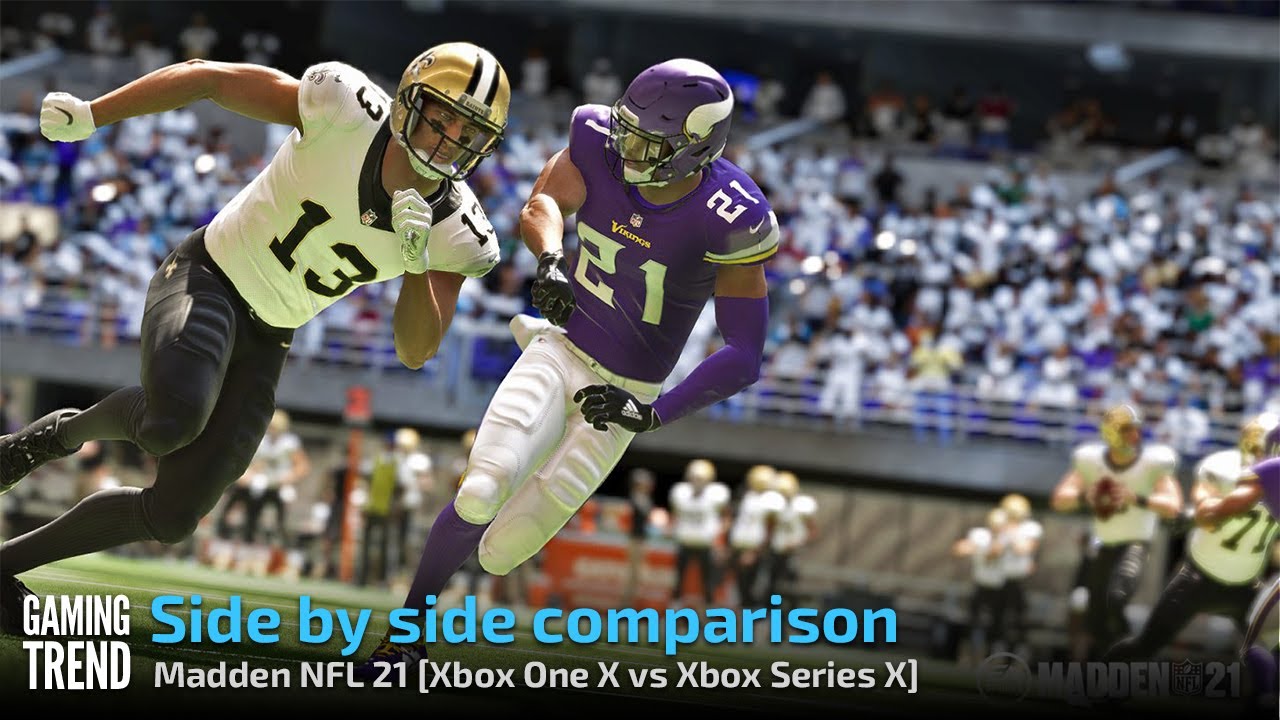 Side by side comparison Madden NFL 21 [Xbox One X vs Xbox Series X