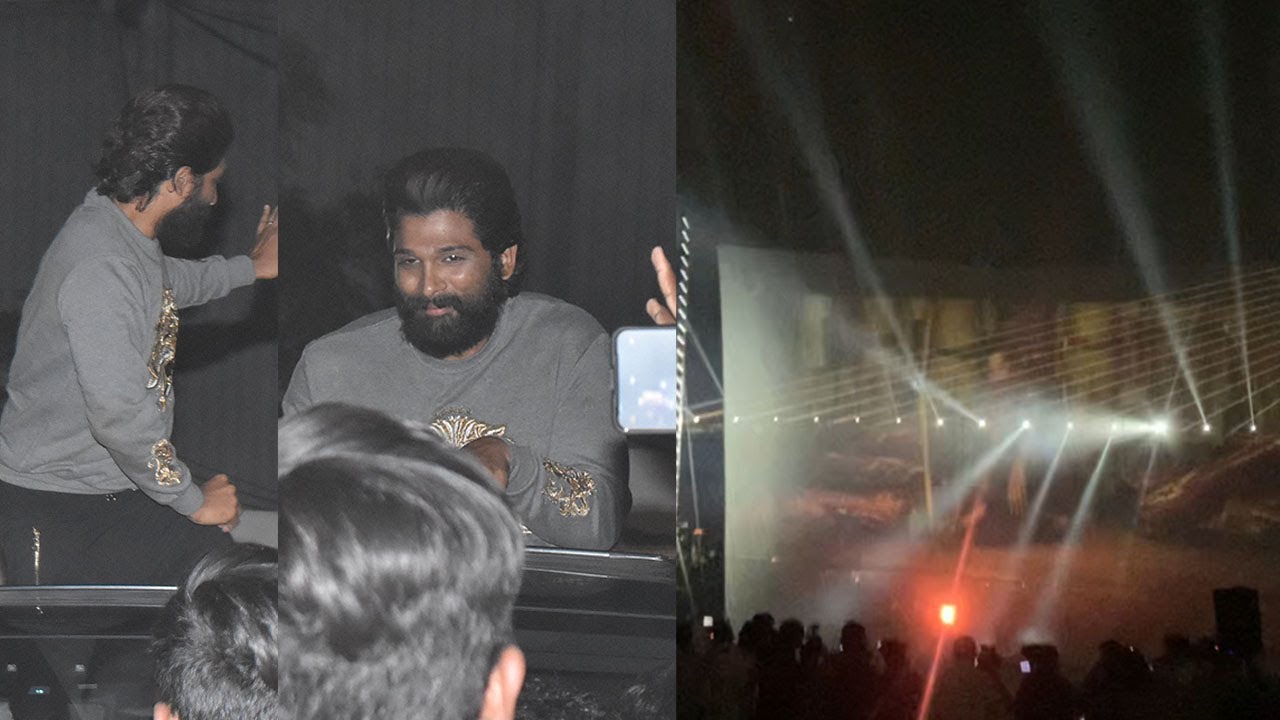 ICON STAAR Allu Arjun Birthday Celebration | Laser & Light Show | Filmyfocus.com