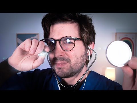 ASMR Examen de Nervios Craneales - Ojos, Oídos, Olfato, Tacto