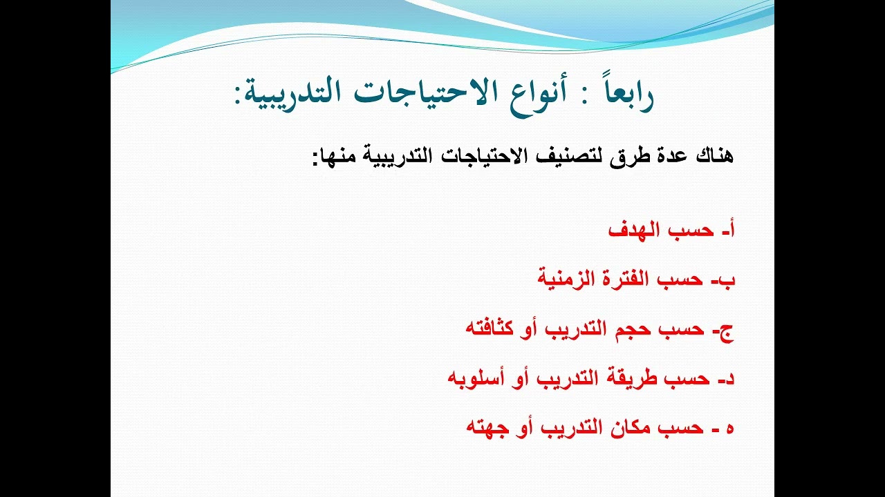 المحاضرة الخامسة لمادة تنمية وتدريب الموارد البشرية -المستوى الرابع .  ادارة الأعمال د/ اسلام اشرف