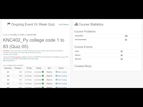 python quiz 5 II KNC402_Py college code (Quiz-5) II BTECH 2ND YEAR #pythonquiz4 #quiz4 100%correct