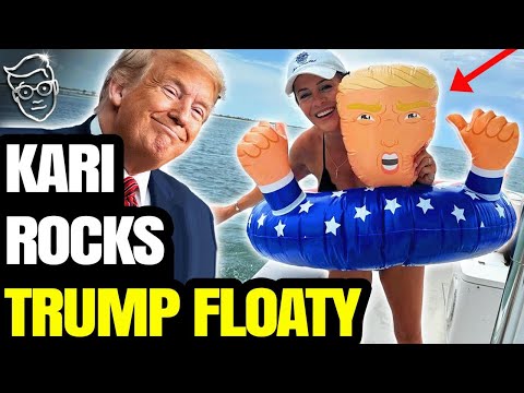 Kari Lake Breaks Internet Wearing Bikini, Blow-Up Trump