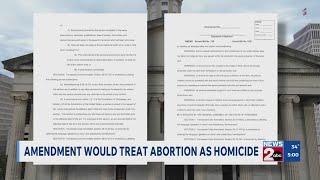 TN bill amendment would treat abortion as homicide