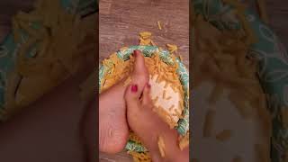 ASMR feet macaroni and cheese