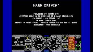 Hard Drivin Title music ZX Spectrum @MartRetro