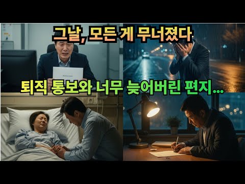 퇴직 통보와 부고장 그리고 너무 늦어버린 편지…