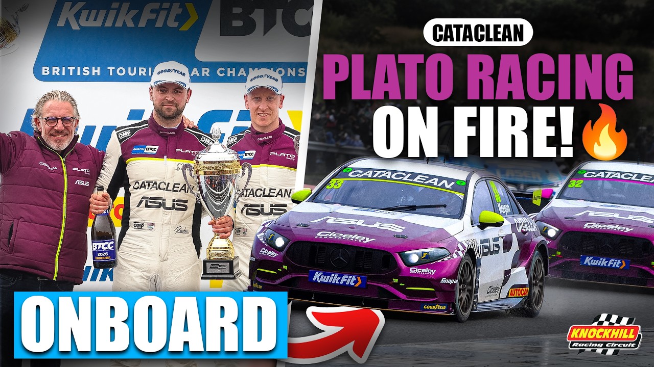What a weekend for Cataclean Plato Racing at Knockhill!

The rookie squad produced a breakthrough performance across Rounds 16, 17 and 18 of the 2026 Kwik Fit British Touring Car Championship, with Adam Morgan and Dan Rowbottom delivering a string of outstanding results.

In Round 16, Morgan and Rowbottom made history with a 1-2 finish, giving Cataclean Plato Racing its first-ever BTCC victory and double podium. Rowbottom then followed that up with another podium in Round 17, before Morgan returned to the rostrum in Round 18 to cap off an incredible weekend for the Mercedes A35 Saloons.

Now experience the action from behind the wheel with our onboard highlights, featuring the key moments from Plato Racing's remarkable weekend in Scotland.

Don’t forget to like and subscribe for more BTCC onboard action throughout the 2026 season.

#BTCC #BTCC2026 #Onboard #PlatoRacing #AdamMorgan #DanielRowbottom #Knockhill #BritishTouringCarChampionship