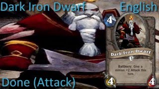Dark Iron Dwarf card sounds in 12 languages -Hearthstone✔
