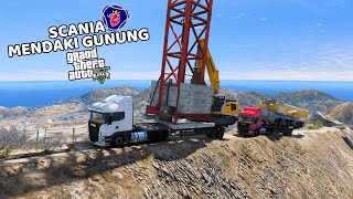 TRUK TRAILER FULL MUATAN NAIK GUNUNG TERTINGGI - GTA 5 MOD