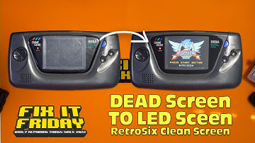 Game Gear met een dood scherm - RetroSix Clean Screen v3.1.1 installatiehandleiding - Repareer he...
