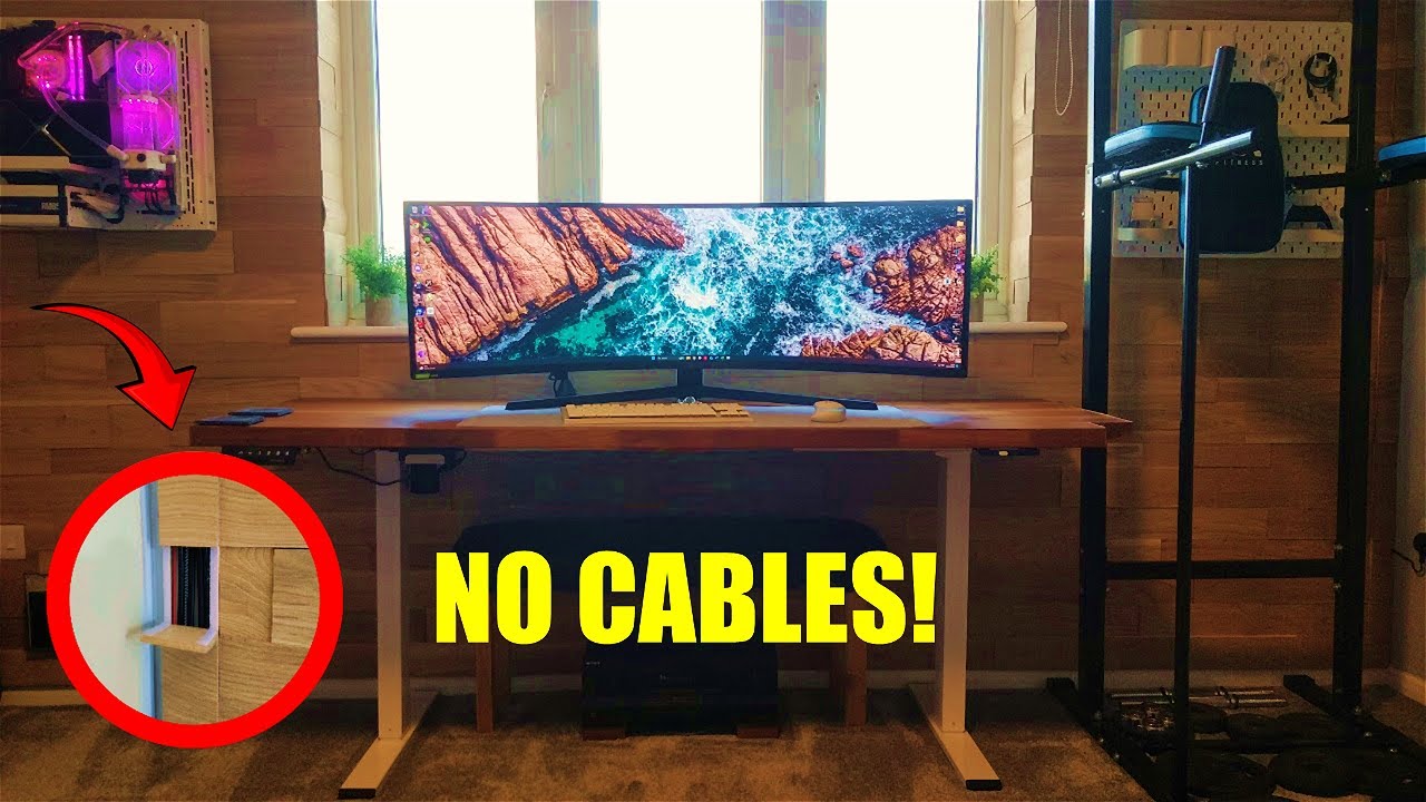 The ULTIMATE Cable Managed Wood Panel Wall | 2023 Setup Tour & Flat ...