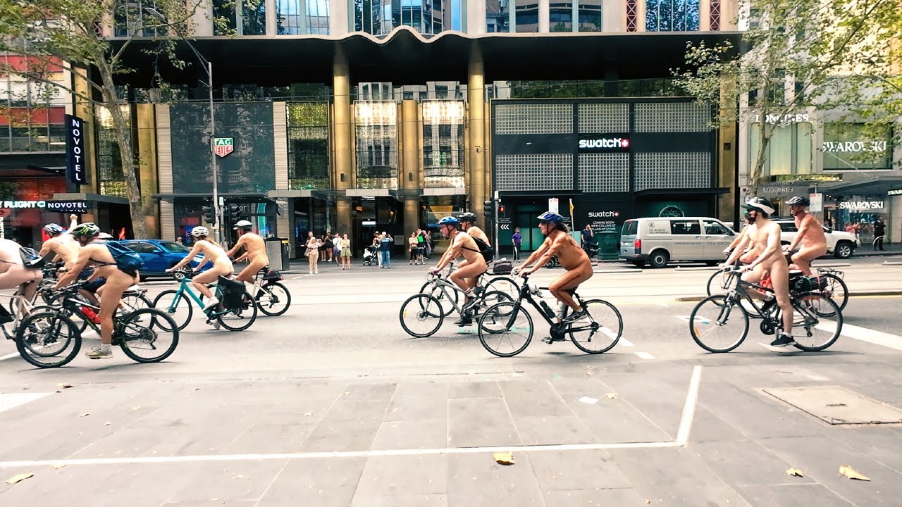 [18+ Warning] Naked Bike Ride - As Bare As You Dare Melbourne Walk and Greek Festival 2024
