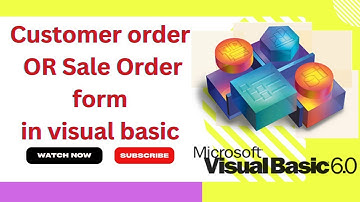 How to make Customer Order Form in visual Basic || Sale Order form In Visual basic ||
