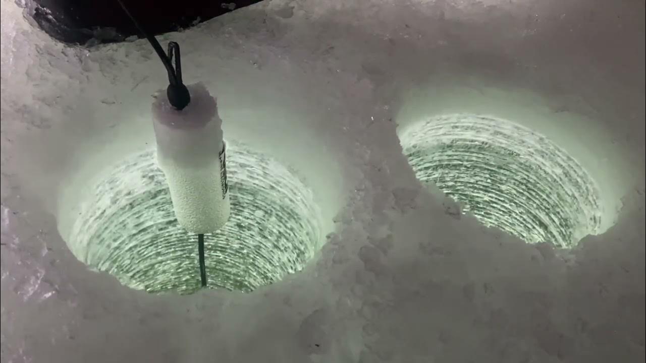 Ice fishing at West Rush Lake with my niece YouTube