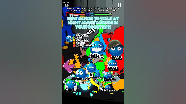 Europe’s Safest & Most Dangerous Countries at Night 🌍 #mapping  #geographythroughmaps #europe