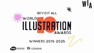 World Illustration Awards historic winners slideshow 2015 to 2025.