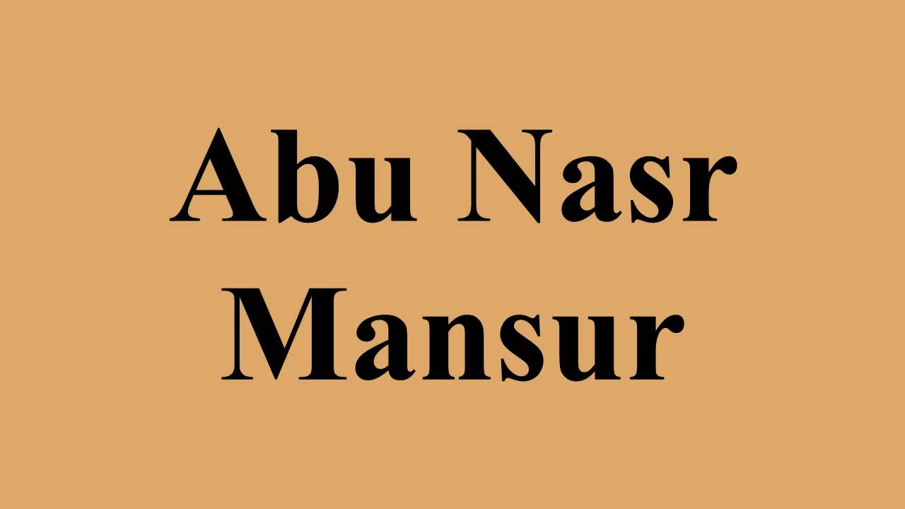 Image result for Abu Nasr Mansur