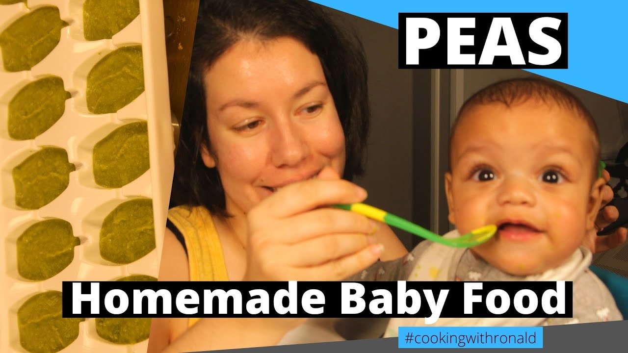 Homemade Baby Food Pureed Green Peas YouTube