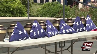 Video: Unclaimed cremains of eight veterans receive full military honors