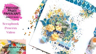 Moments With You - Scrapbook Process Video #95 - Mixed Media Frenzy - Paige Evans Wonders