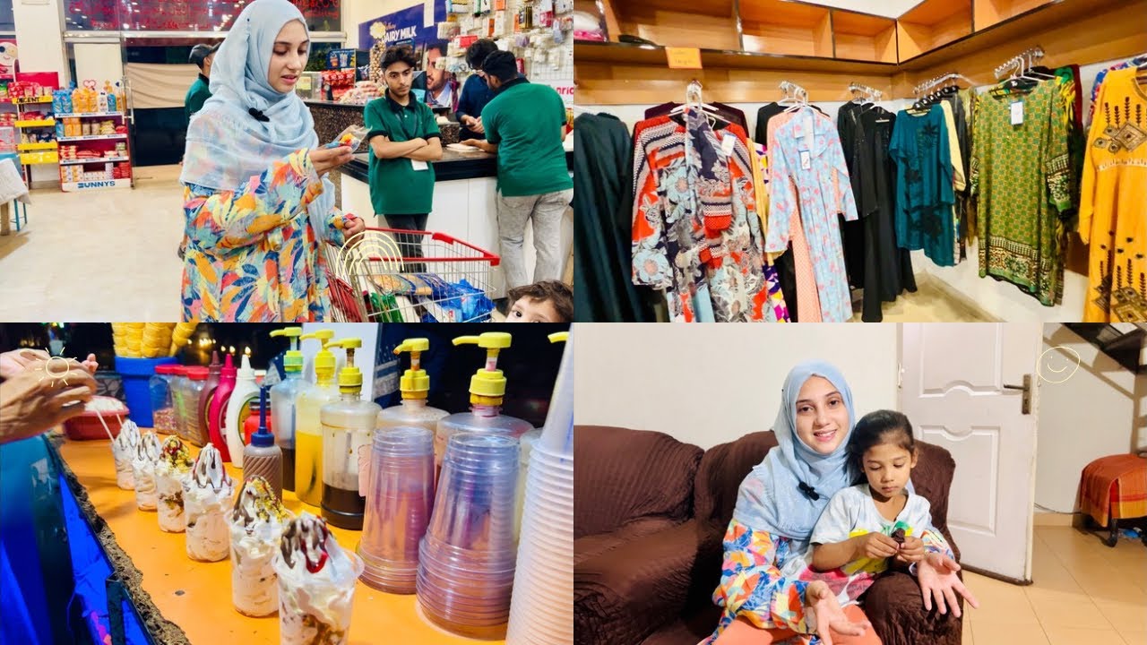 Ferace Modelleri 2024🧥|Pakistanda Market Alışverişi🛍️| Çocuklar ile alışveriş🧚🏻‍♀️| Ali Fizza