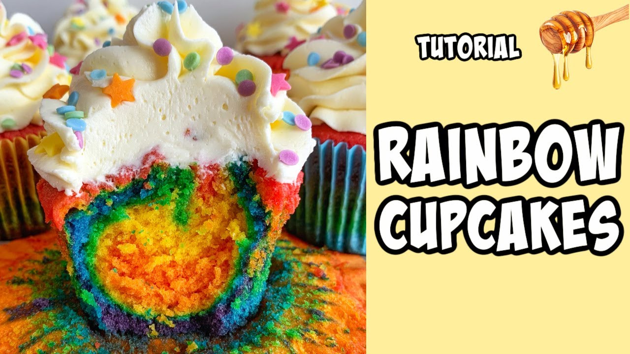 Rainbow Cupcakes! Recipe tutorial 