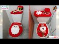 Cómo hacer Juegos de Baño para Navidad, Santa Claus y Muñeco de Nieve ☃️🎅🎄