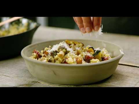 Parmesan Risotto with Mushrooms and Acorn Squash