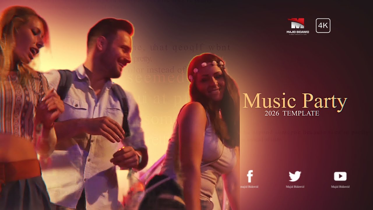 Music Party 2026 4K template Official video
