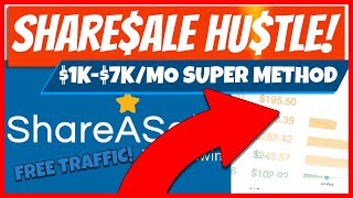 $1k-$7k/month with shareasale affiliate marketing — underground method and free traffic!