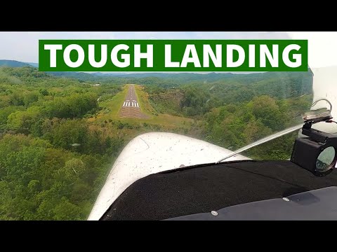 Short Field Twin Engine Airplane Landing In Mountains | Harlan Kentucky