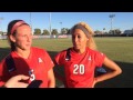 Kaitlyn Lopez (left) and Alexa Montgomery 10-3-14