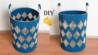 Make This Multipurpose Basket For Clothes Or Toys - Making a Basket from Waste Paper