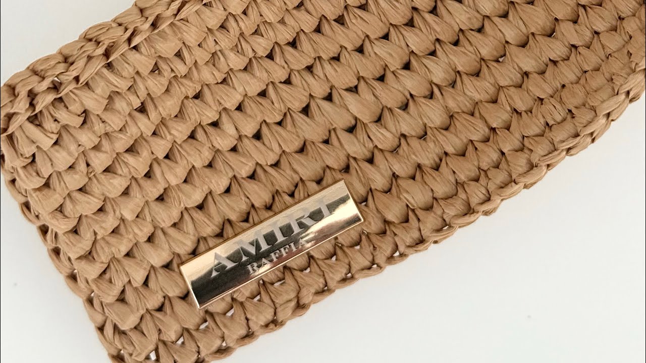 Идеальный базовый узор для вязания крючком сумок из рафии (ровный и красивый!)