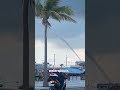 Skinny spinning waterspout stretches high 'up into the clouds' on Florida coast #shorts