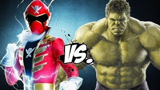 The Incredible Hulk vs Red Super MegaForce (Power Ranger)